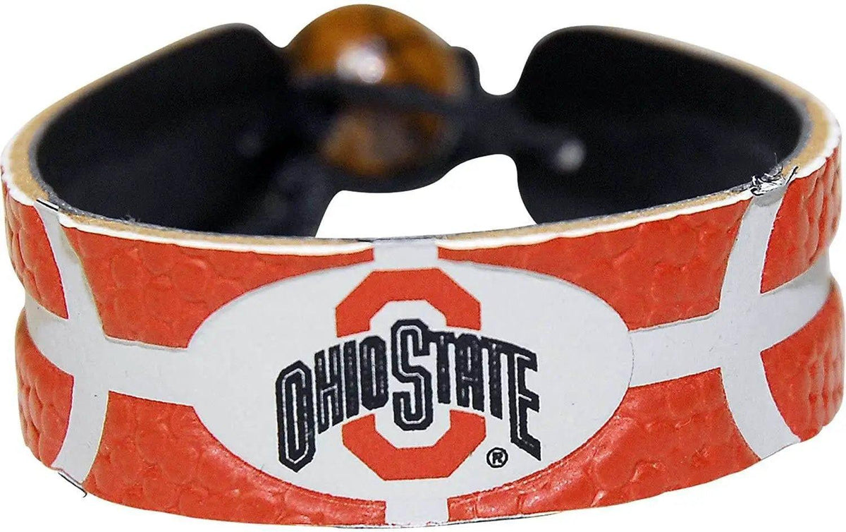 Ohio State Buckeyes Leather Bracelet Team Color Basketball - ToylandEU™
