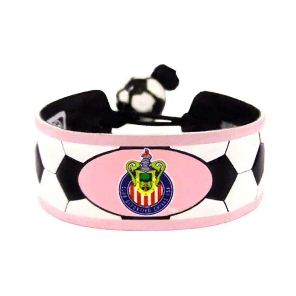 Chivas USA Club Bracelet Pink Leather Soccer Accessory - ToylandEU™