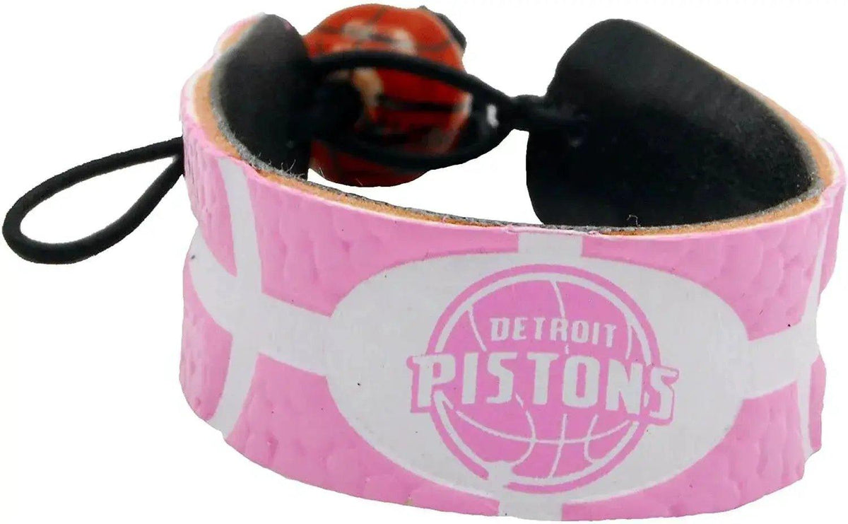 Detroit Pistons Pink Leather Bracelet With Ceramic Bead - ToylandEU™