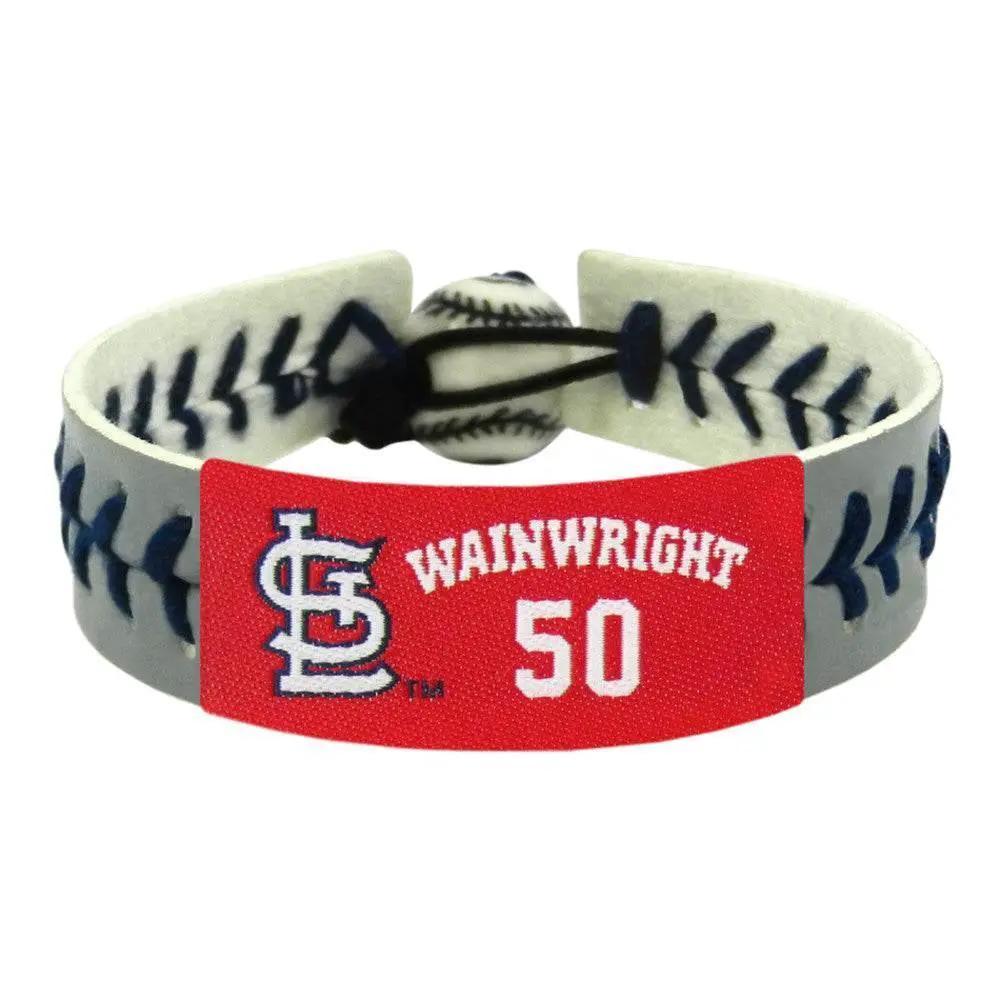 St Louis Cardinals Leather Bracelet Gray Adam Wainwright - ToylandEU™