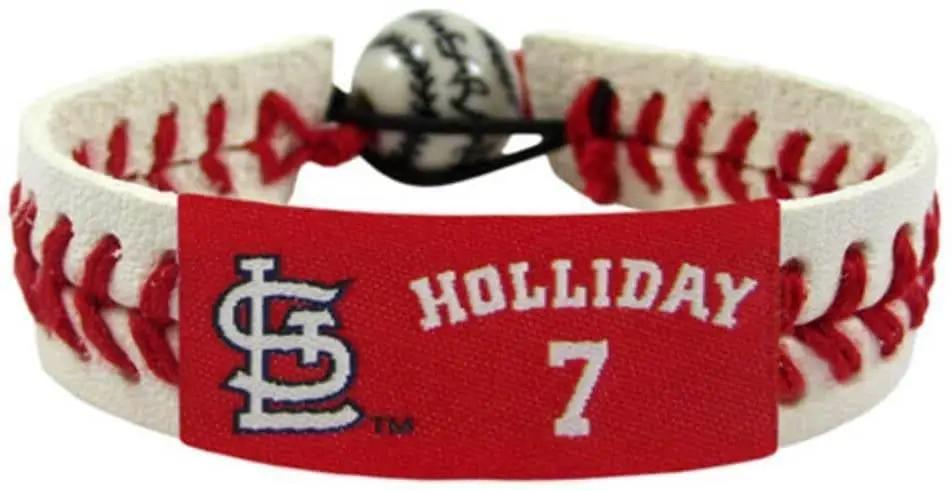 St Louis Cardinals Leather Bracelet With Ceramic Bead - ToylandEU™