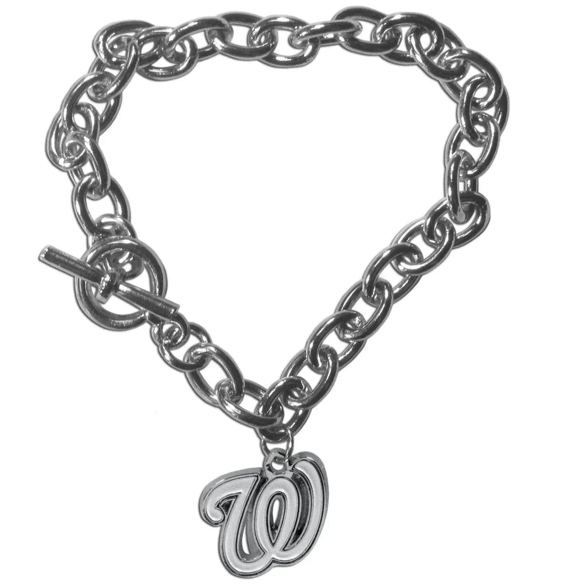Washington Nationals Chain Link Bracelet With Enamel Charm - ToylandEU™