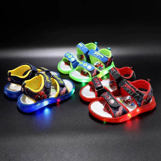 Breathable Children's LED Light Sandals with Open Peep Toe for Summer Beach Fun - ToylandEU