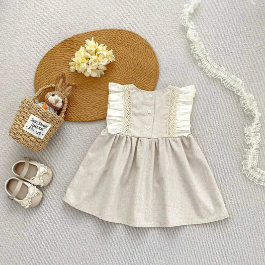 Breathable Cotton Princess Dress For Baby Girls Soft - ToylandEU™