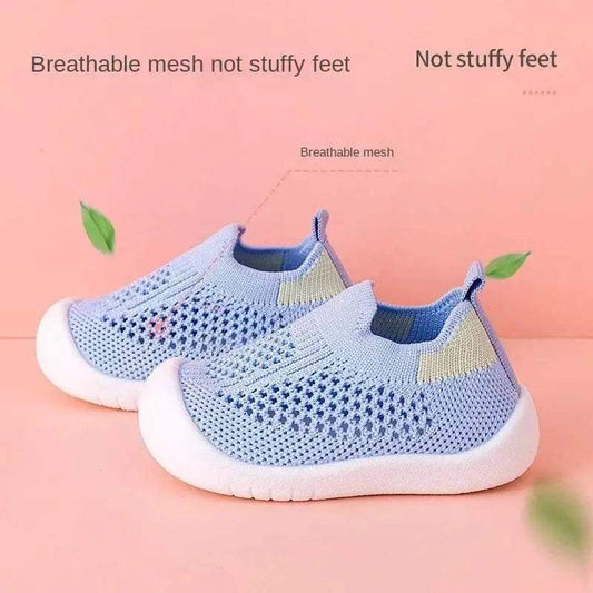 Breathable Knitted Toddler Sneakers Soft Slip-On Casual Shoes for Boys and Girls - ToylandEU