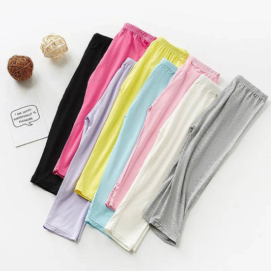Breathable Leggings Candy Color Calf Length Slim Fit Knitted For Girls 2 To 12 Years - ToylandEU
