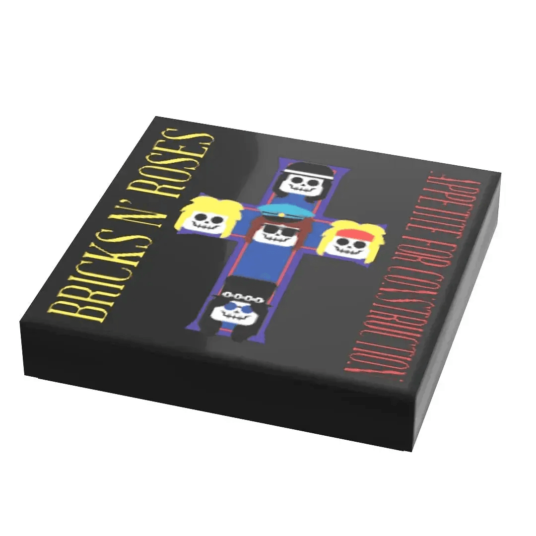 Bricks N' Roses, Appetite for Construction - B3 Customs ® Music Album Cover (2x2 Tile) - ToylandEU™