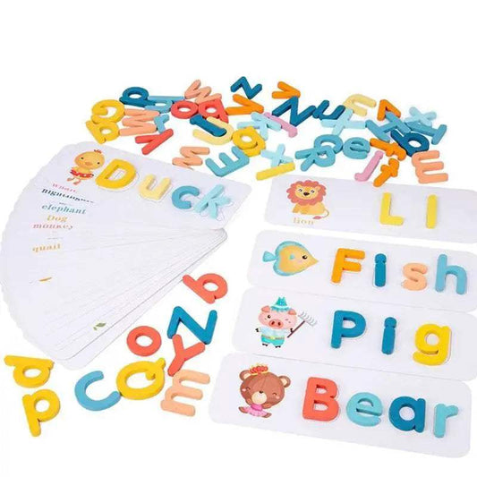Bright Wooden Spelling Game Letters 3-6 Toyland EU - ToylandEU™