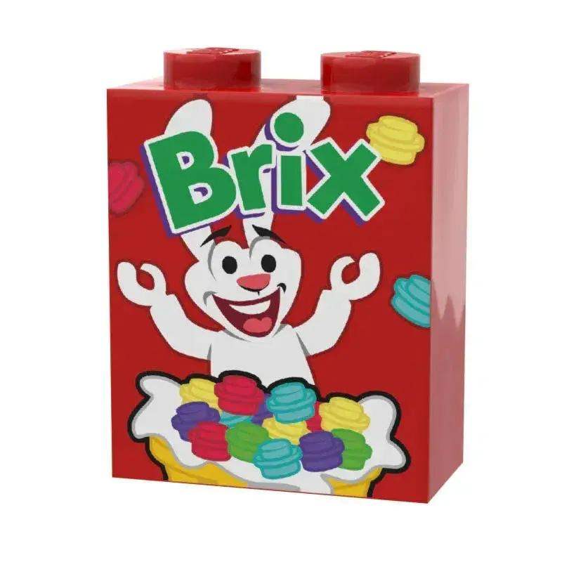 Brix Cereal - Custom Printed 1x2x2 Brick on LEGO part - ToylandEU