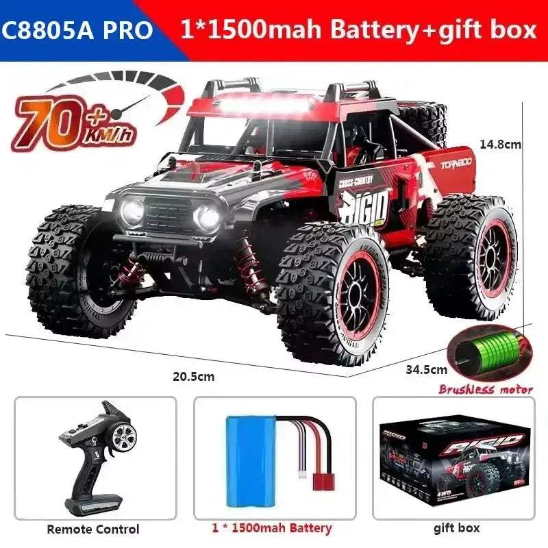 Brushless 1To16 RC Car High Speed 4WD Monster Truck - ToylandEU