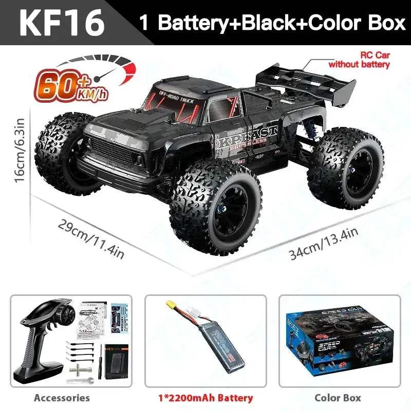 Brushless RC Car 4WD Off Road Monster Truck Performance 60kmh - ToylandEU