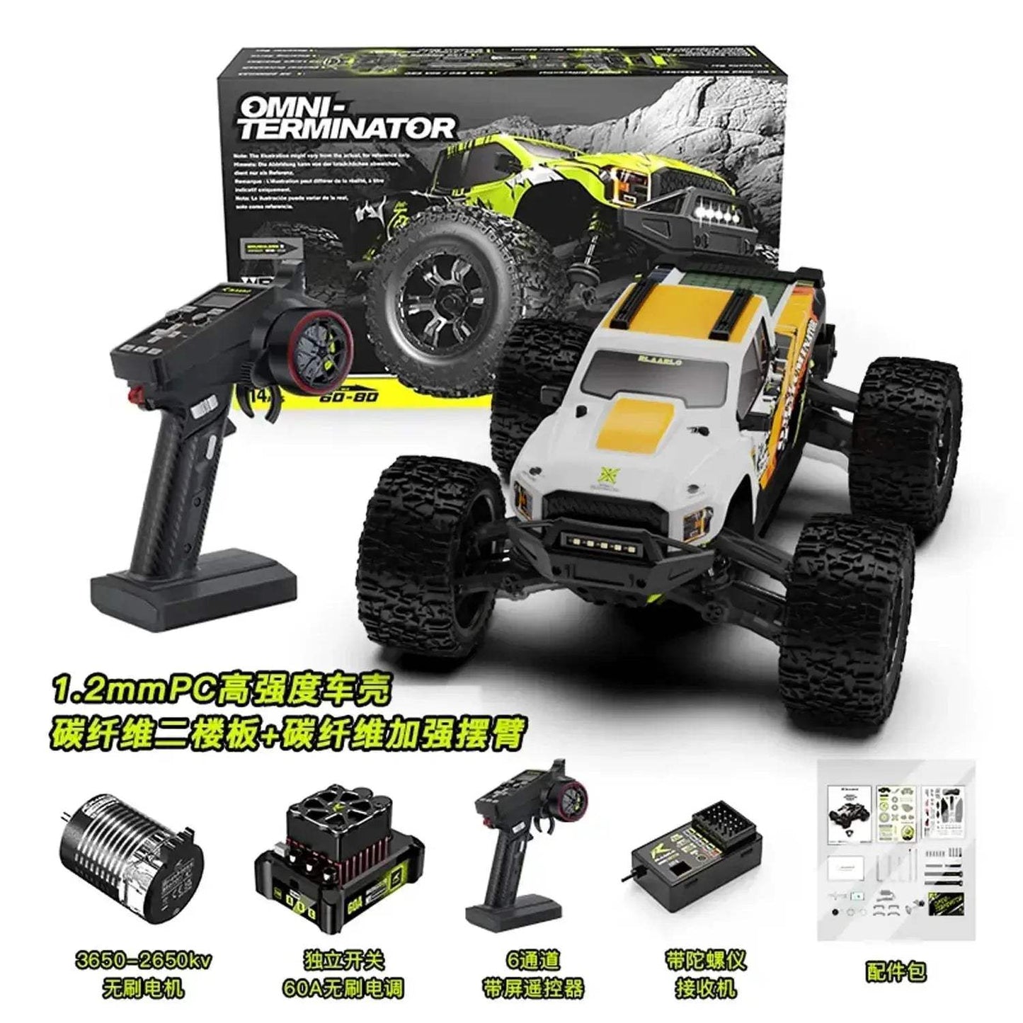 Brushless RC Monster Truck 4WD Off Road All Terrain - ToylandEU