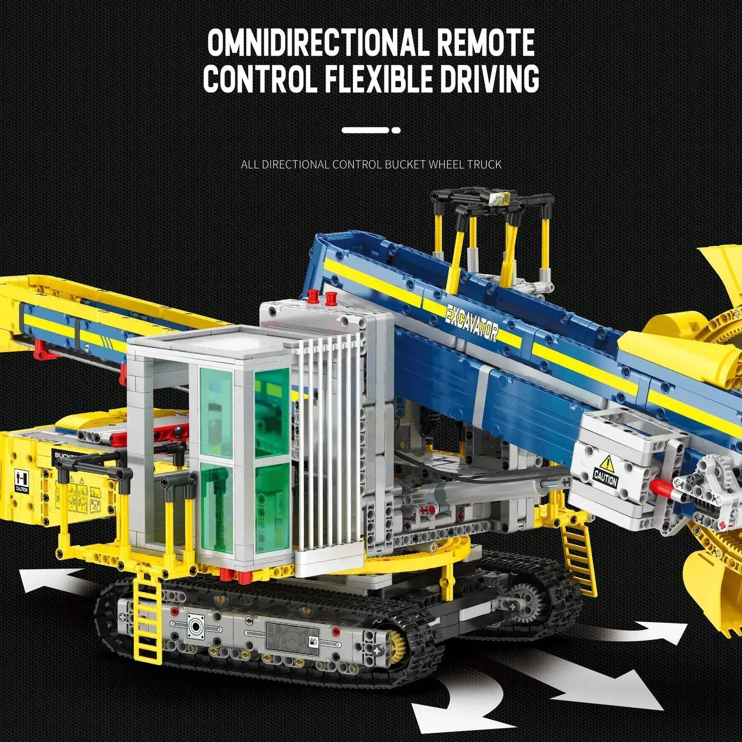 Bucket Wheel Excavator Building Kit Remote Control Fun - ToylandEU™