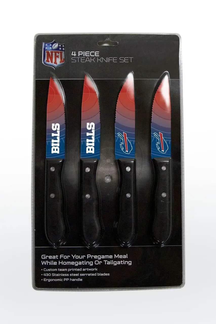 Buffalo Bills Knife Set 4 Pack Steak Knives Team Artwork - ToylandEU™