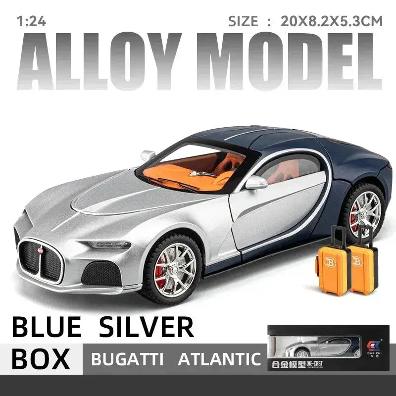 Bugatti Atlantic 1:24 Diecast Alloy Model Car Black - ToylandEU