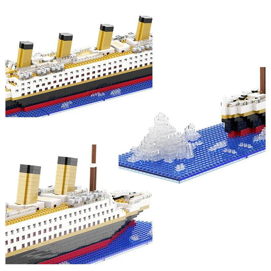 Build Your Own Titanic: 3D Micro Blocks Cruise Ship Kit for All Ages - ToylandEU