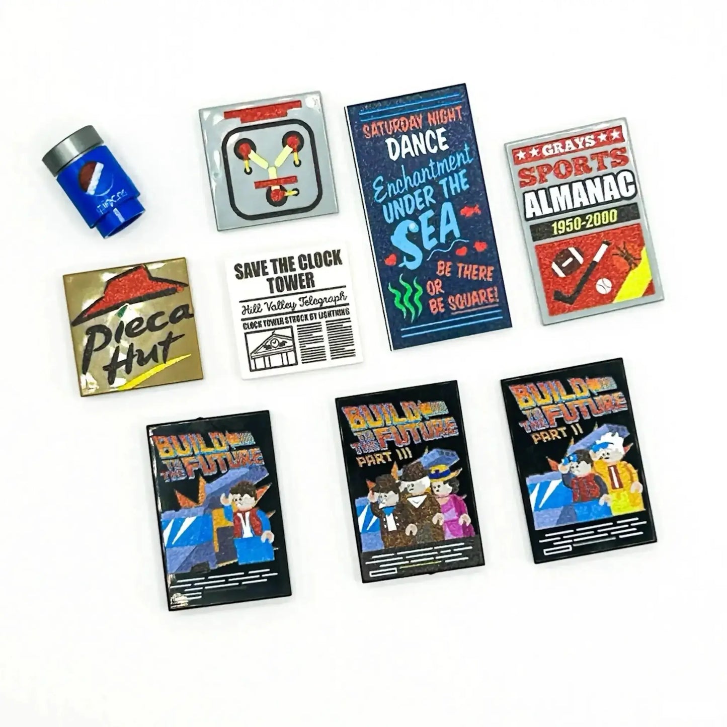 Back To The Future LEGO Custom Printed Parts Pack Set - ToylandEU