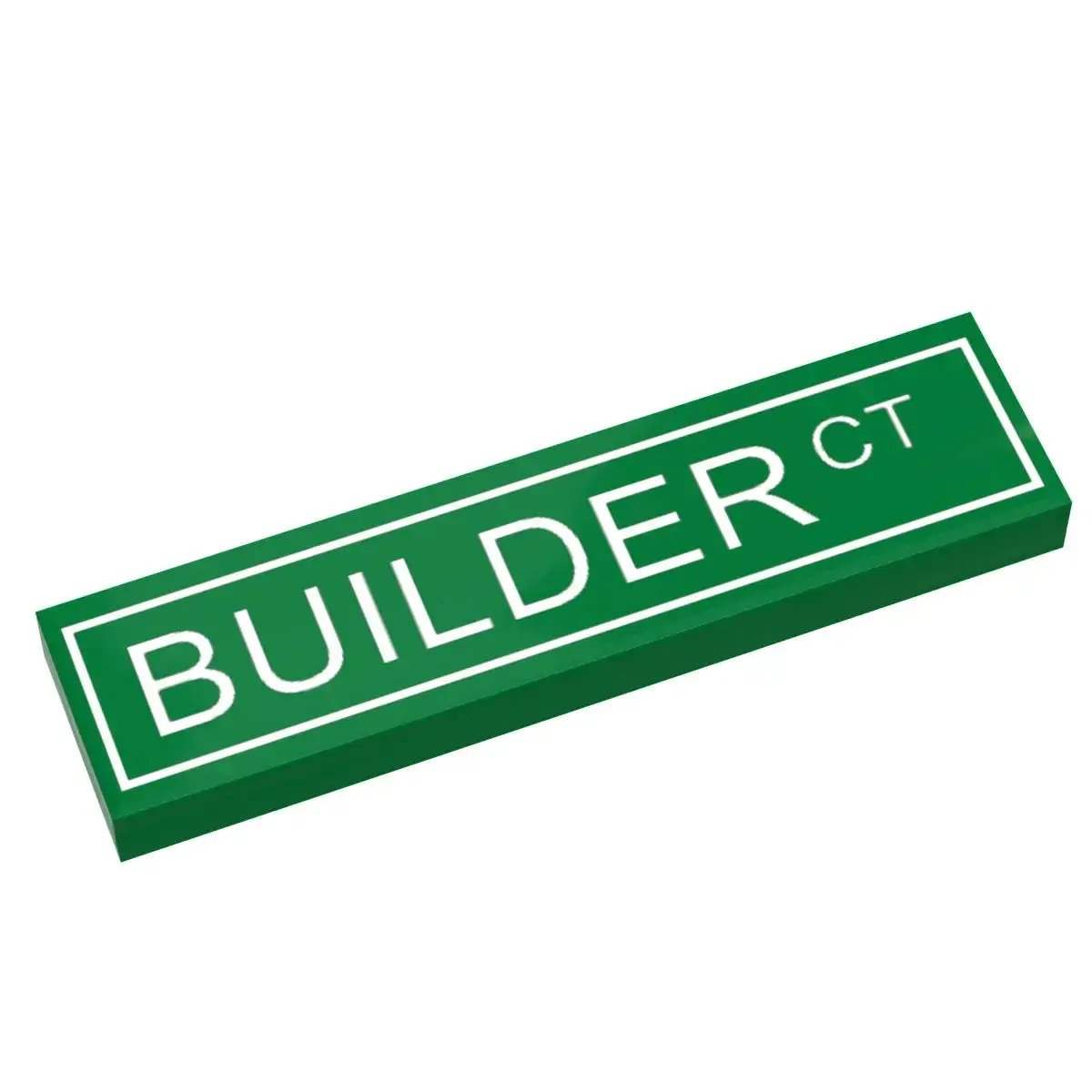 Court Street Sign Crafted On LEGO Tile With Custom Print - ToylandEU