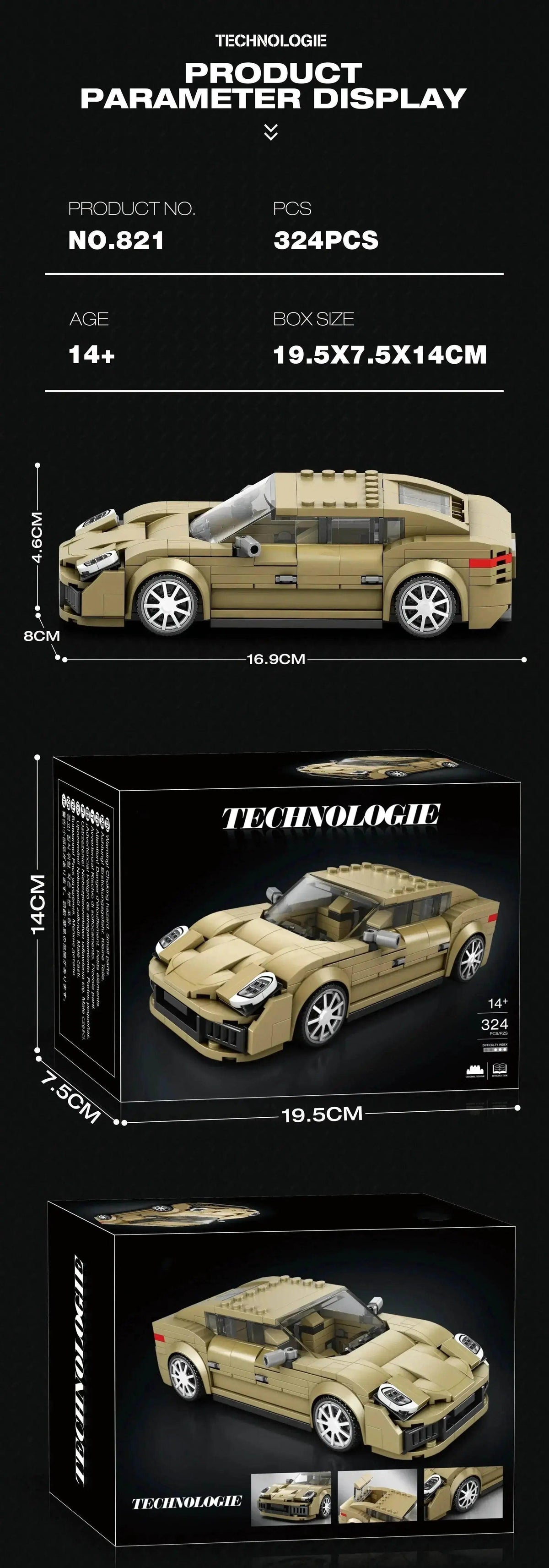MOC 324PCS Luxury Coupe Building Blocks Speed Car Model Gift - ToylandEU™