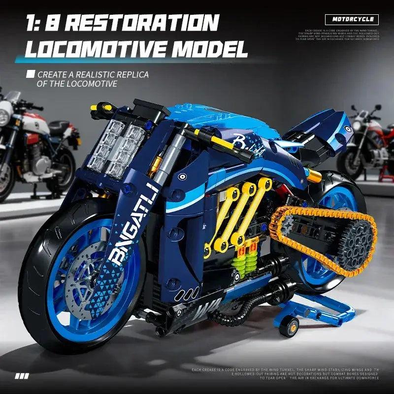 Adult Motorcycle Building Blocks Kit High Tech Model - ToylandEU™