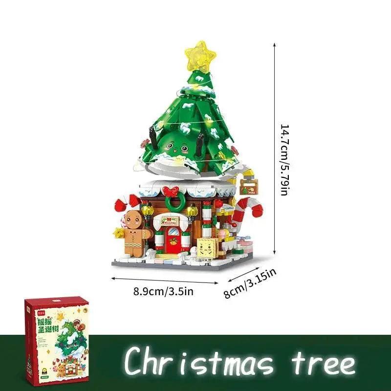 MOC Christmas Swing Street View Series Building Blocks Snowman Sleigh Cupcake Assembly Model Bricks Children's Toys Holiday Gifts - ToylandEU™