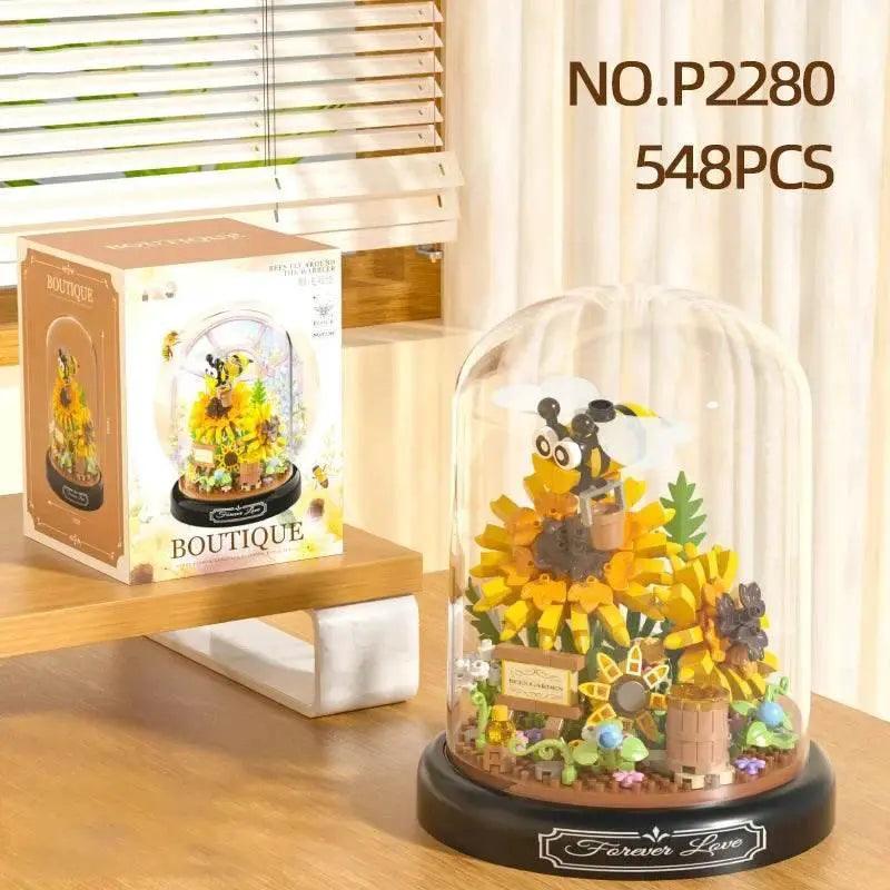 MOC Insect Flower Building Blocks Set Bee Butterfly Potted Model - ToylandEU™