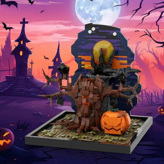 MOC Moc Horror Halloween Tree And Pumpkin Model Building Blocks Gift Building Bricks MOC - ToylandEU™