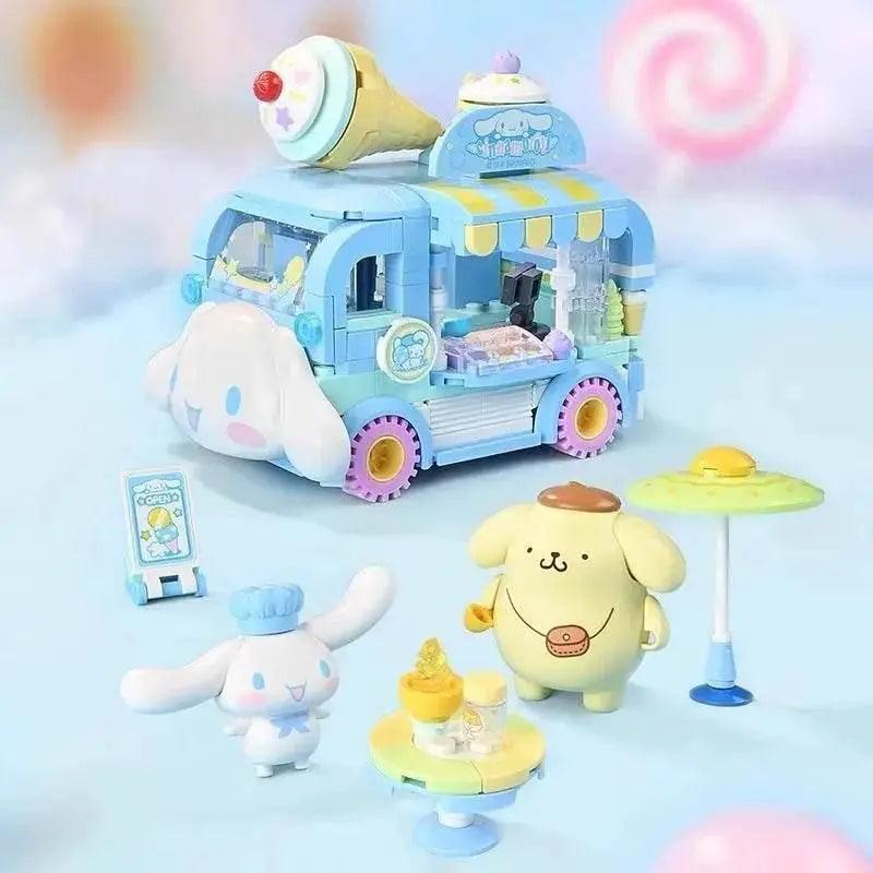 MOC Sanrio Series Building Blocks Hello Kitty Pochacco Burger Car - ToylandEU™