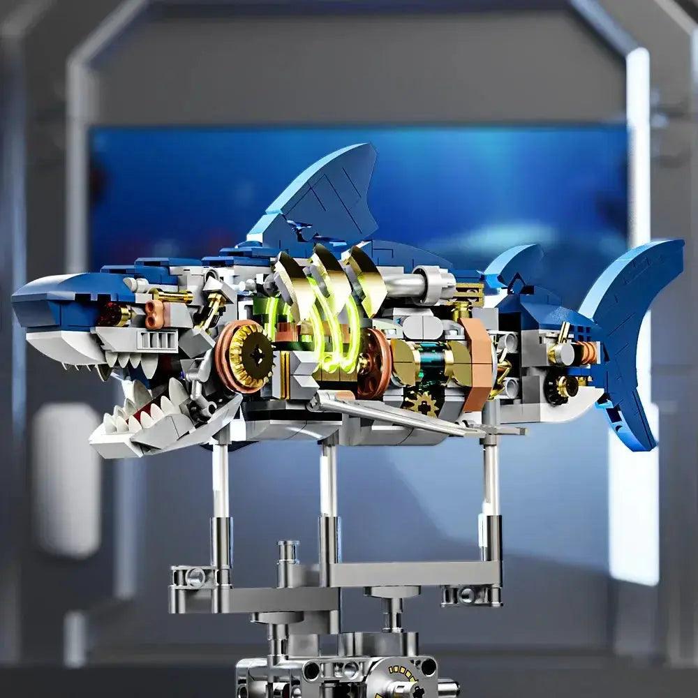 Shark Sea Animals Building Block Set With Display Stand - ToylandEU™