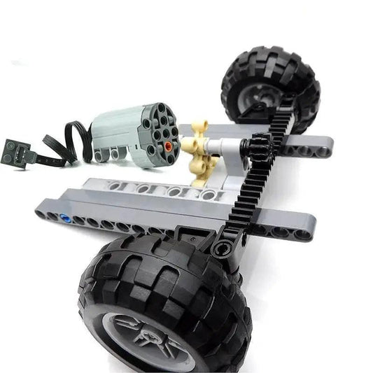 Technical Car Front Suspension Steering System Parts Sets with Electric Power Functions Servo Motor & Wheels Toys Bulk Set Parts - ToylandEU™