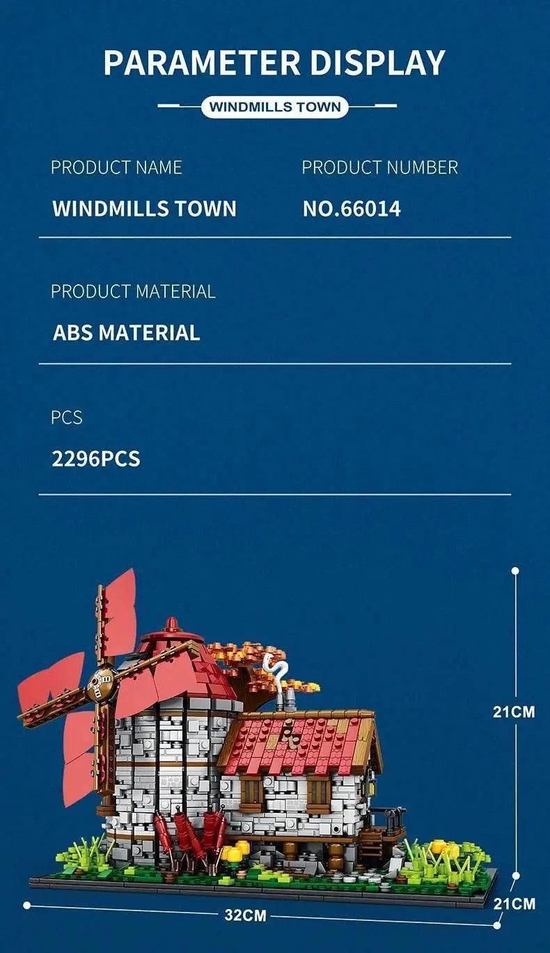 MOC 2296PCS Windmill Tree House Mill Street View Building Blocks - ToylandEU™