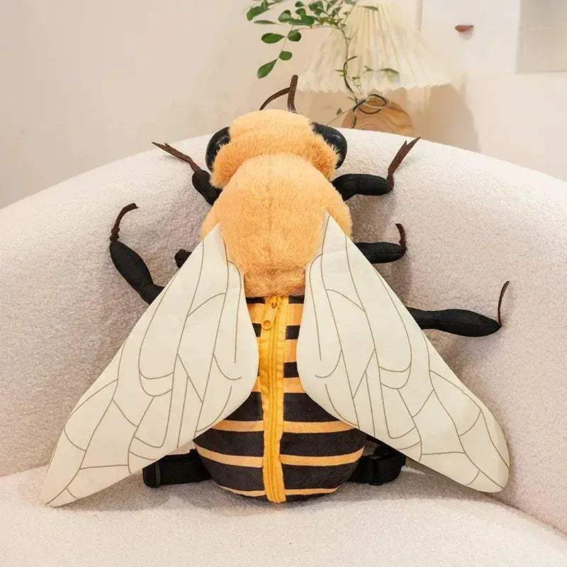 Bumblebee Ladybug Plush Backpack For Kids Cute Insect Bag - ToylandEU