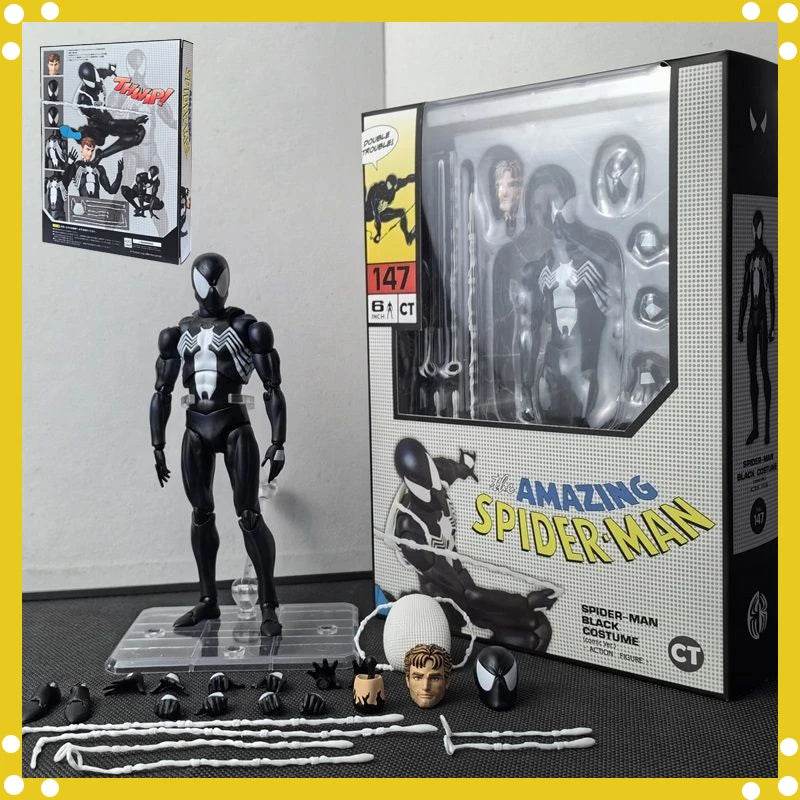 CT 1/12 The Amazing Spider-Man MAFEX 147 Black Suit Action Figure