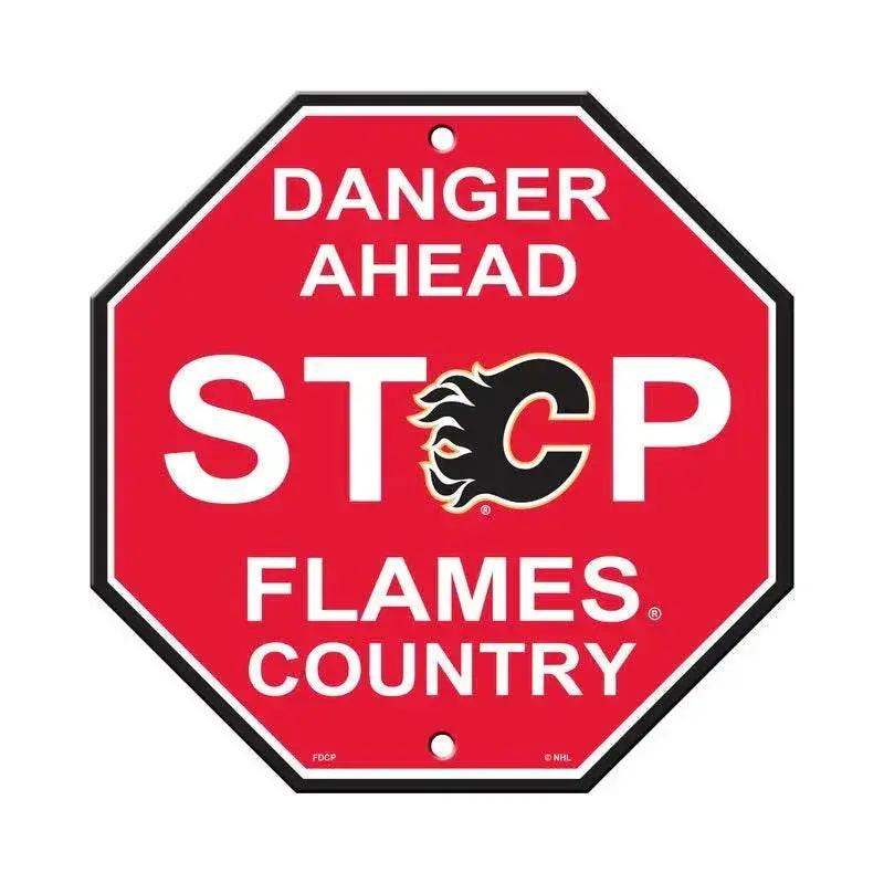 Calgary Flames 12x12 Plastic Stop Style Sign CO USA - ToylandEU™