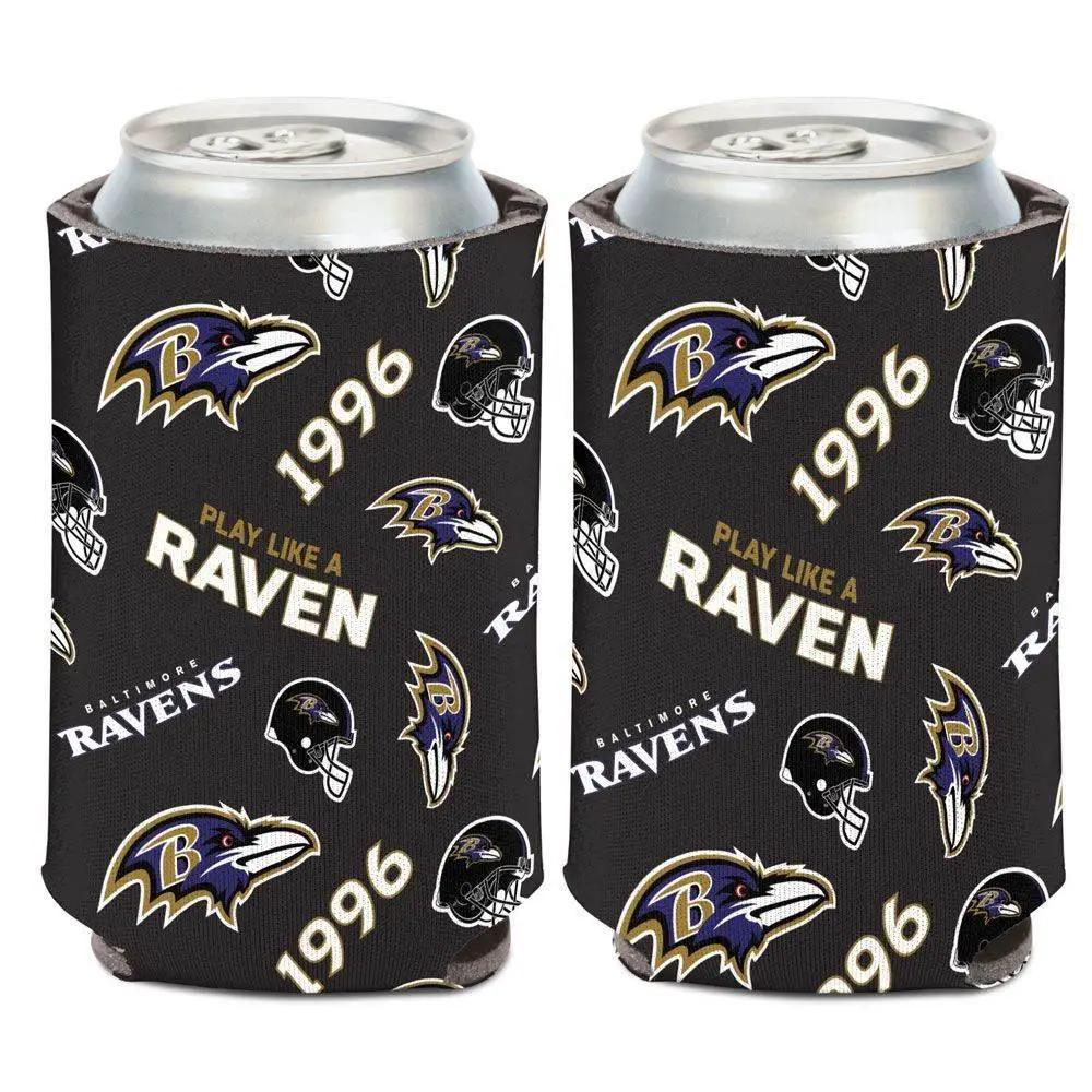 Baltimore Ravens Can Cooler Scatterprint Design 12 Oz - ToylandEU™
