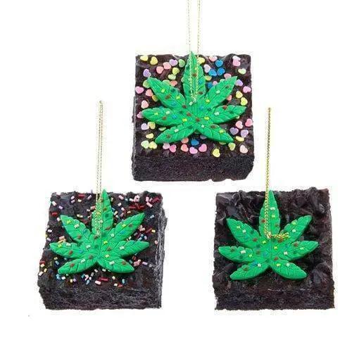 Cannabis Ornament Glass Ball Glitter Finish Get Lit - ToylandEU™