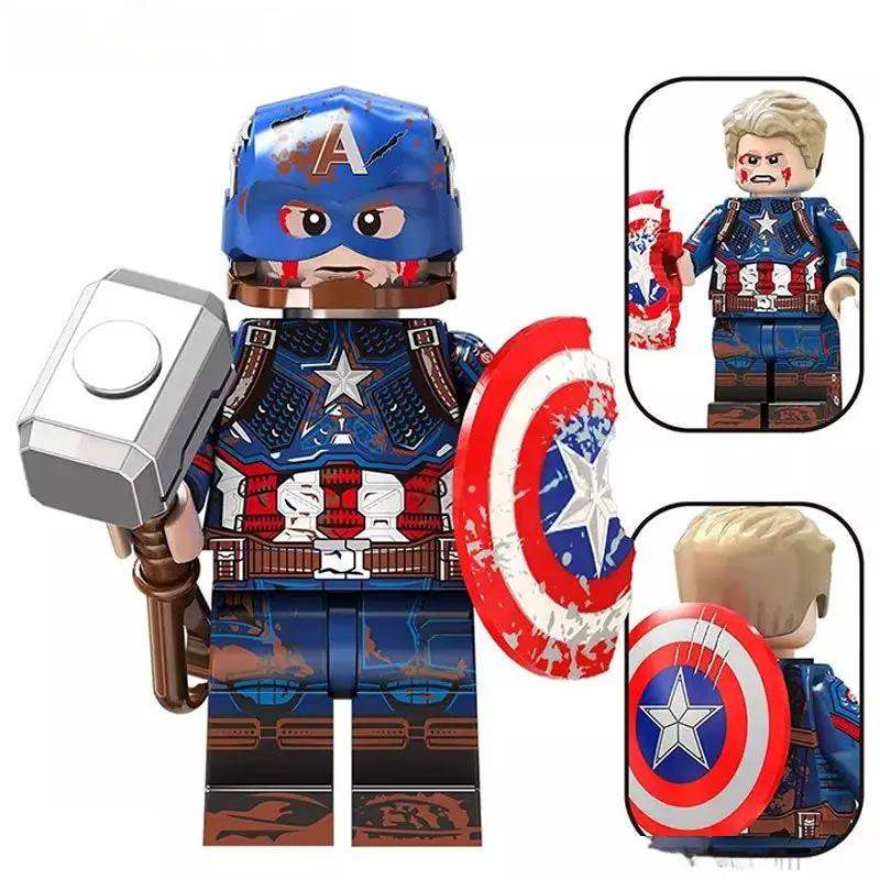 Captain America Steve Rogers Avengers Lego Minifigures Custom Toys 2 - Minifigure Toys