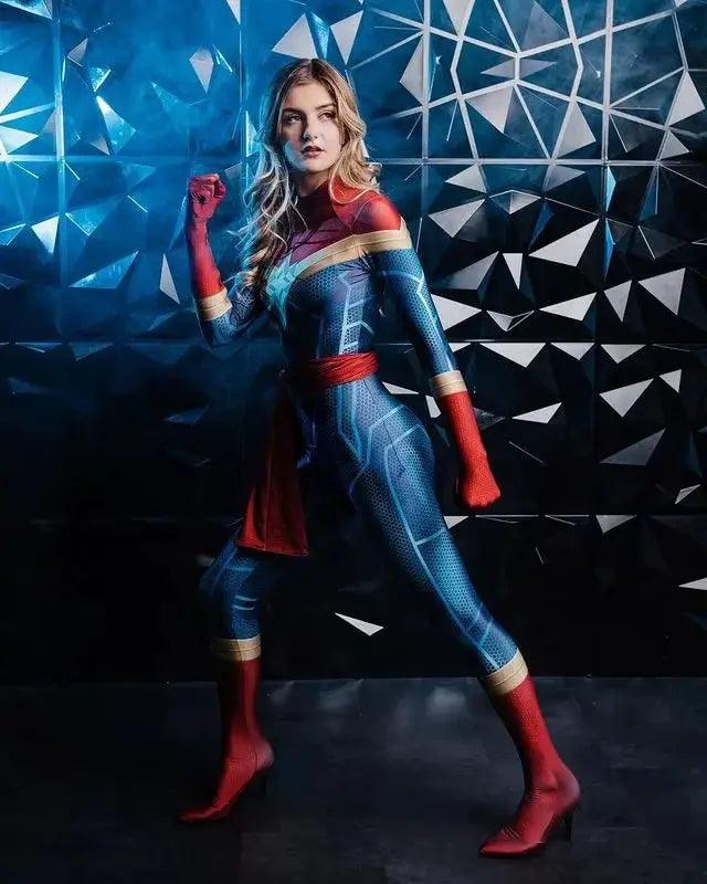 Captain Marvel Zentai Bodysuit Cosplay Unisex - ToylandEU™