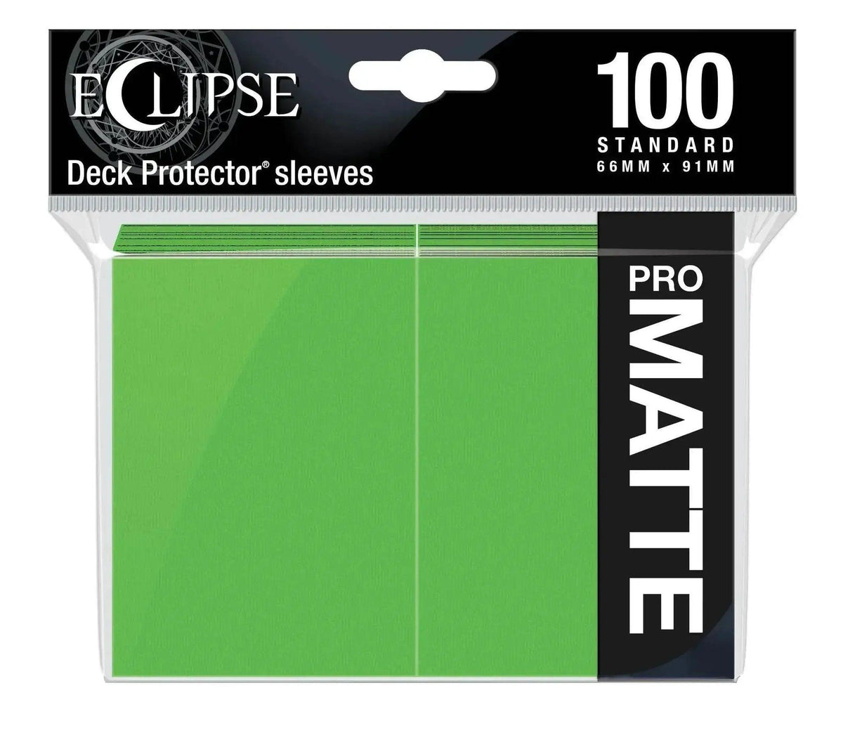 Eclipse Matte Standard Card Sleeves 100 Pack Lime Green - ToylandEU™
