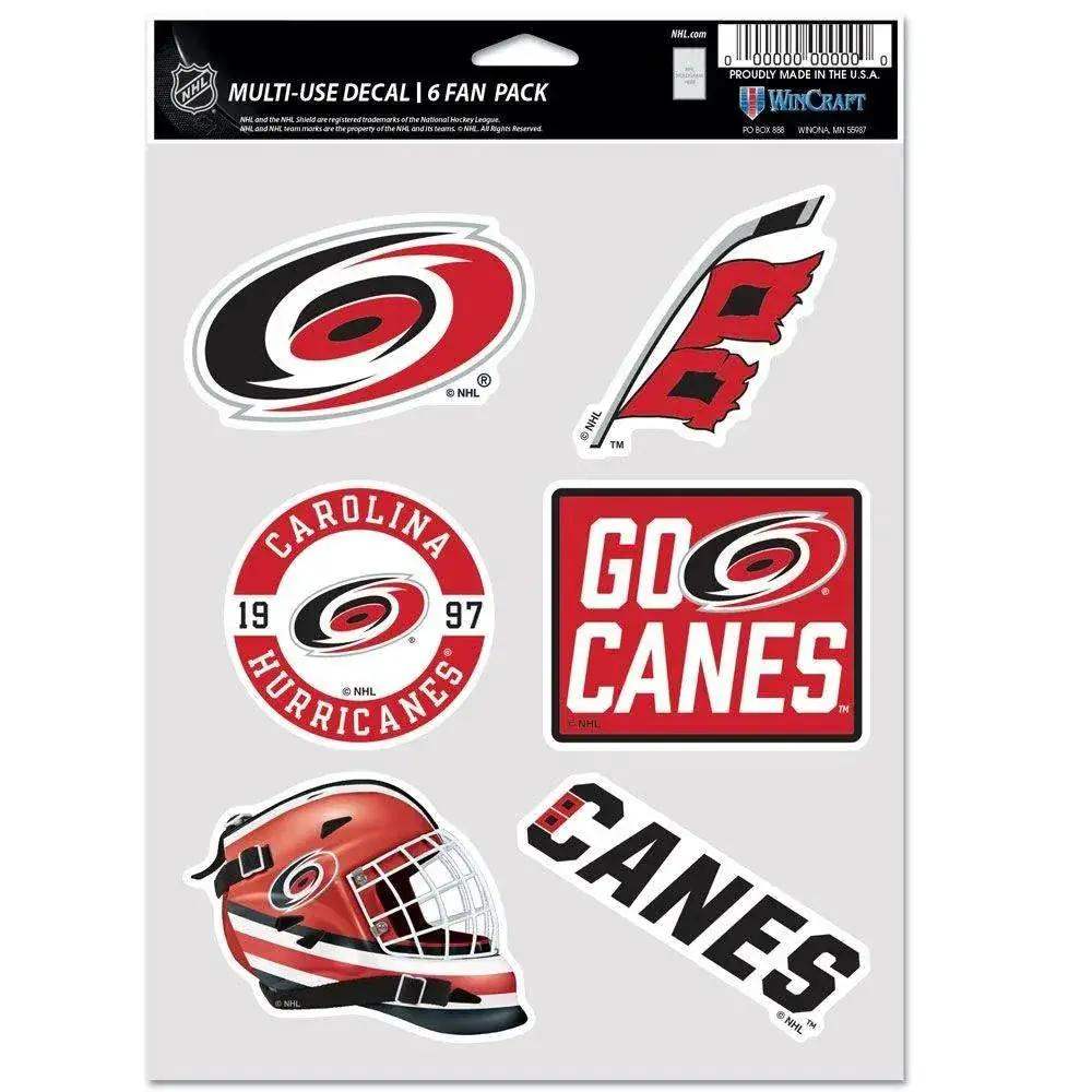 Carolina Hurricanes Multi Use Fan Decals 6 Pack Official - ToylandEU™