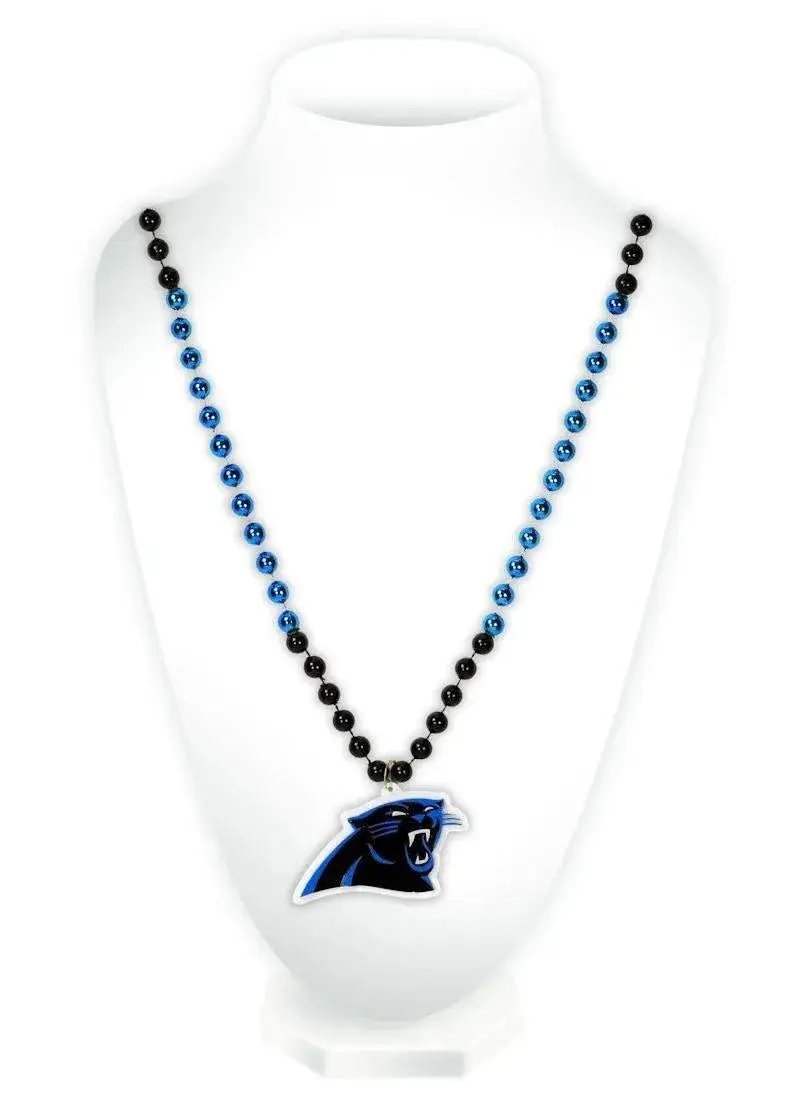 Carolina Panthers Beads with Medallion Mardi Gras Style - ToylandEU