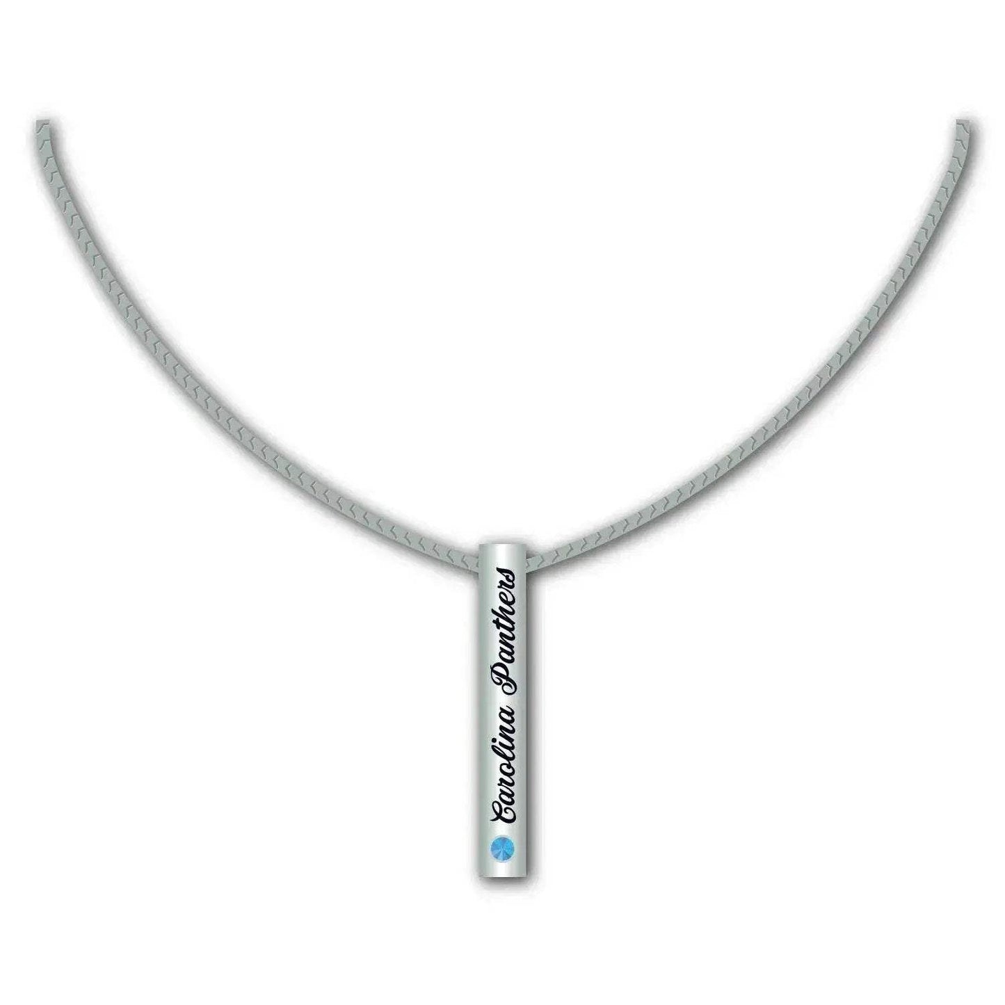 Carolina Panthers Necklace Sterling Silver Bar Pendant - ToylandEU™