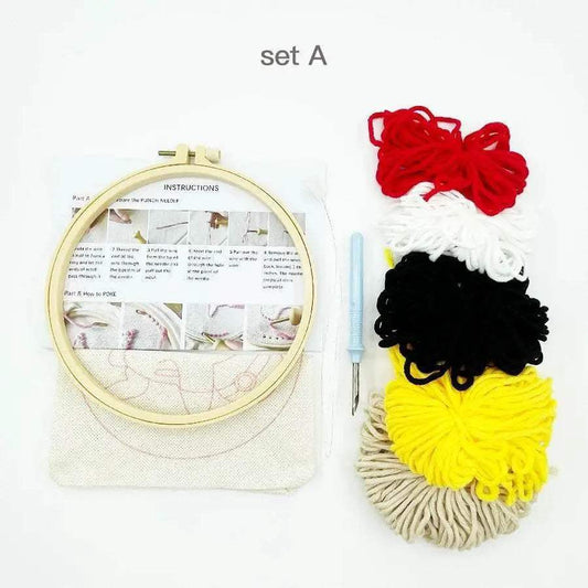 Cartoon Animal Astronaut Punch Needle Embroidery Kit - DIY Craft for Adults and Beginners, Perfect Handmade Gift - ToylandEU™