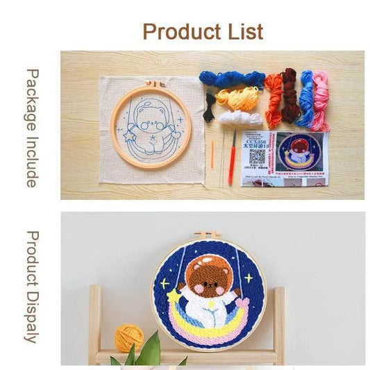 Cartoon Animal DIY Embroidery Kit for Beginners with Soft Yarn - ToylandEU™