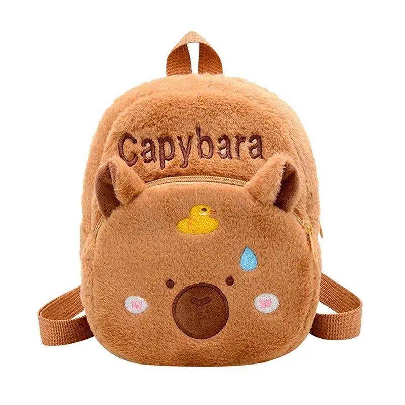 Cartoon Capybara Plush Backpack For Girls Soft Durable - ToylandEU™