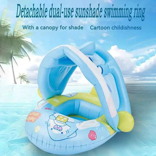 Cartoon Inflatable Baby Float Detachable Shade - ToylandEU™