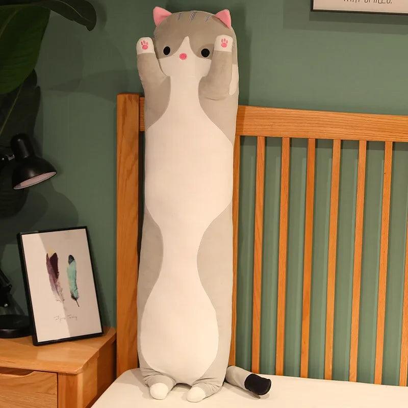 Cat Plush Nap Pillow Soft 50cm Cozy Decor