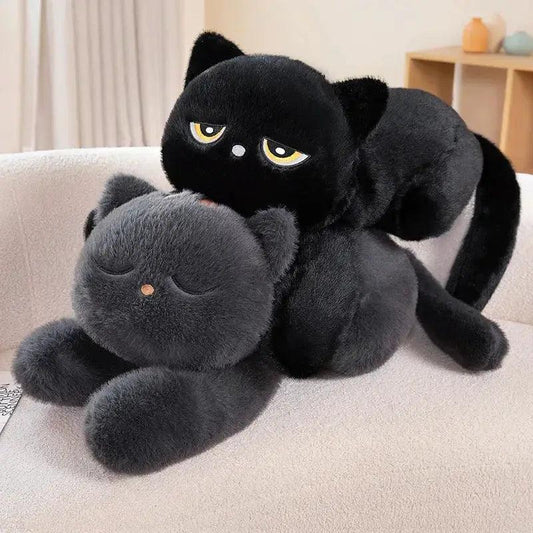 Cat Plush Pillow Ultra Soft Black Cat Cushion - ToylandEU™