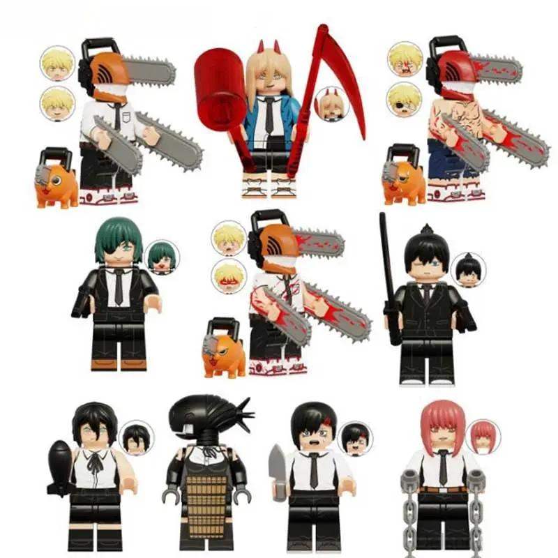 Chainsaw Man Anime Set of 10 Lego Minifigures Custom Toys 2 - Minifigure Toys