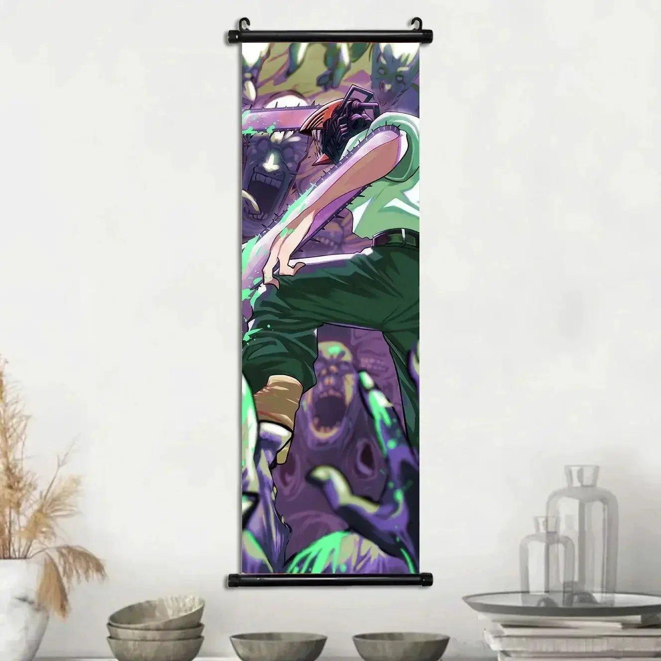 Chainsaw Man Canvas Scrolls Vivid Wall Art Anime Decor - ToylandEU™